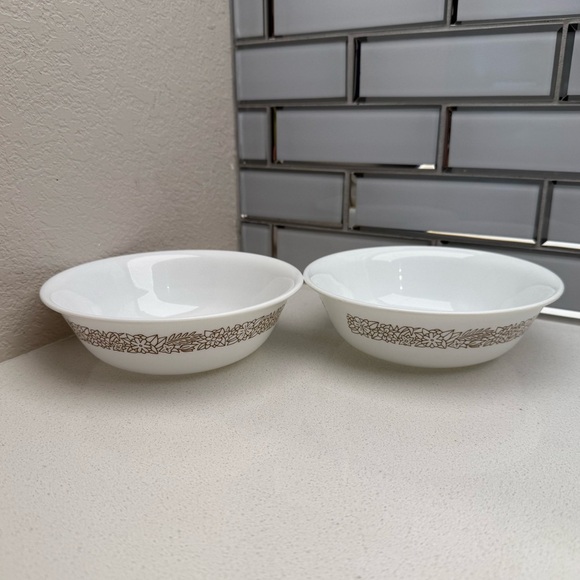 Vintage Corelle Woodland Brown Cereal Soup Bowls Set of 2 - Picture 3 of 6